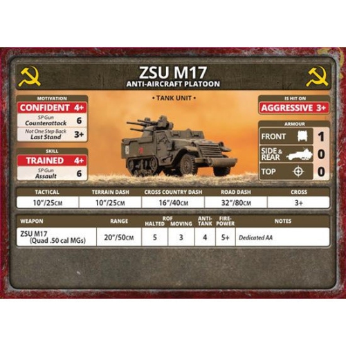 Flames of War Soviet ZSU M17 Anti-Aircraft Platoon New