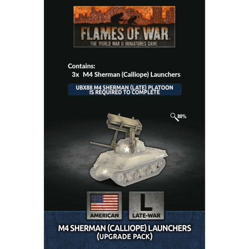 BATTLEFRONT  Flames Of War Americant34 Calliope Tank Platoon (X3 Upgrade Pack)