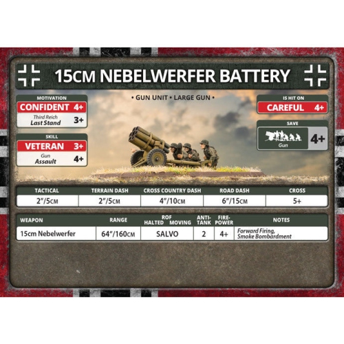 Flames of War German 15cm Rocket Launcher Battery New