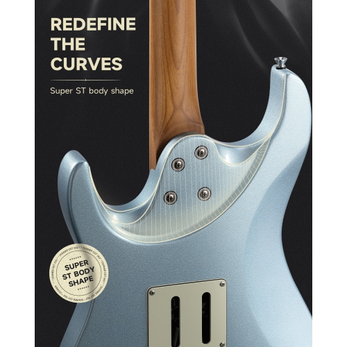 Donner DST-550 ST 7-Tone Electric Guitar HSS Pickup Roasted Maple Neck