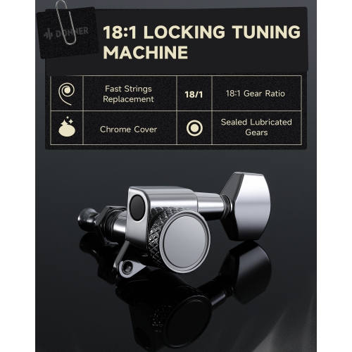 Donner DST-550 ST 7-Tone Electric Guitar HSS Pickup Roasted Maple Neck