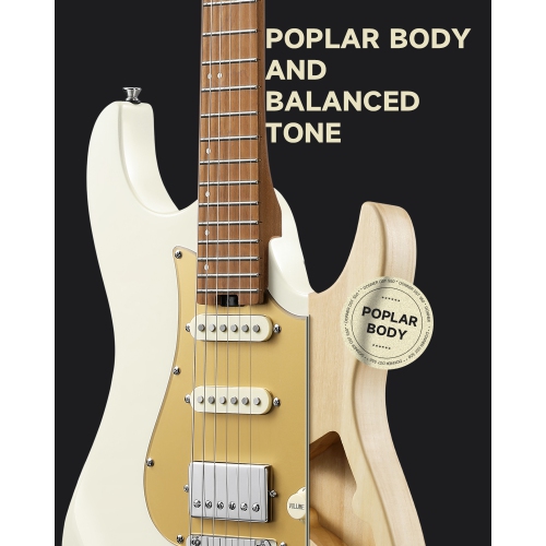 Donner DST-550 ST 7-Tone Electric Guitar HSS Pickup Roasted Maple Neck