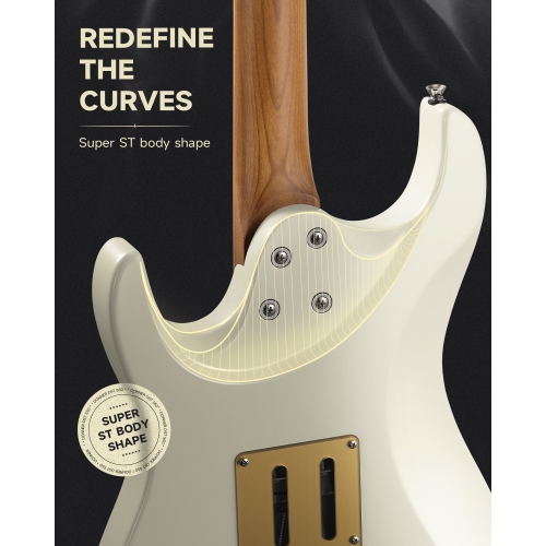 Donner DST-550 ST 7-Tone Electric Guitar HSS Pickup Roasted Maple Neck