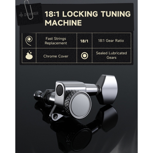 Donner DST-550 ST 7-Tone Electric Guitar HSS Pickup Roasted Maple Neck