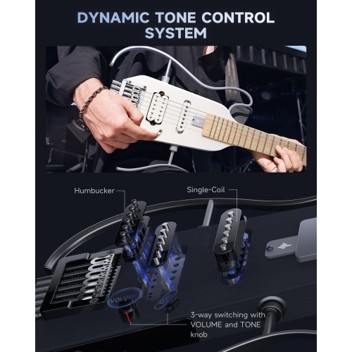 Donner HUSH-X Electric Guitar Kit for Travel