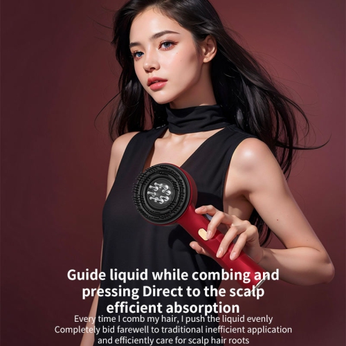 Red Light Hair Care Massage Comb Hair Growth Comb EMS Electric Scalp Massage Brush Heated Head Massage Comb-Red