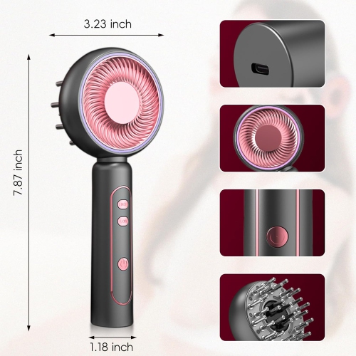 Peigne de massage électrique pour la croissance des cheveux Anti-Perte Cheveux Peigne de thérapie infrarouge Peigne de soins capillaires Red Light