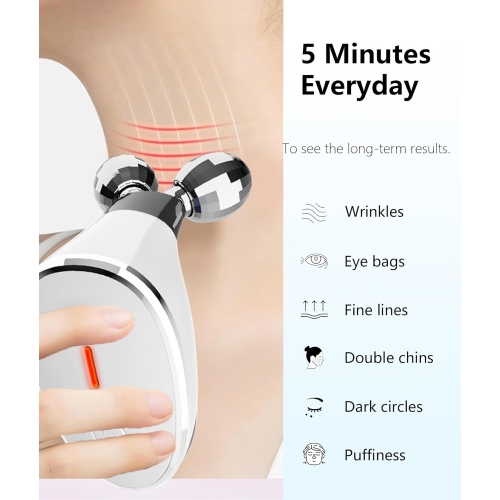 Microcurrent Facial Massage Device,Face Roller Skin Care Tool,Face Massager Beauty Device for Face Neck Lifting Removal Wrinkles