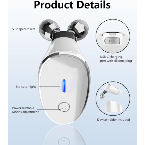 Microcurrent Facial Massage Device,Face Roller Skin Care Tool,Face Massager Beauty Device for Face Neck Lifting Removal Wrinkles