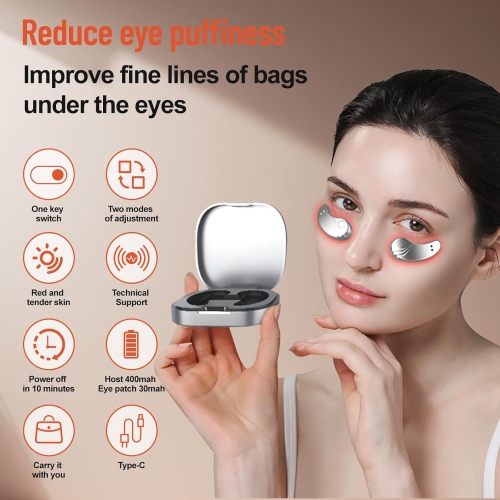Red Light Therapy Eyes Massager Under-Eye Patches,Portable Under-Eye Massager Patches for Eye Bags Dark Circles Wrinkles