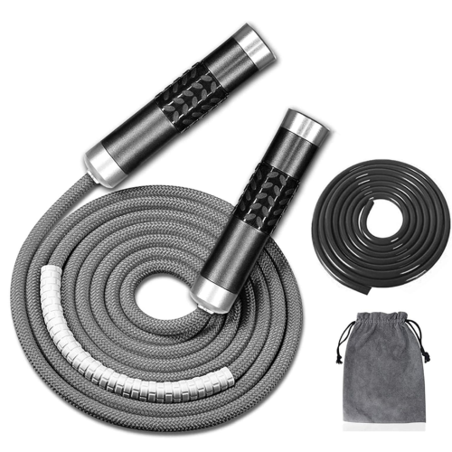 Redify Weighted Jump Rope for Workout Fitness(1LB), Tangle-Free Ball Bearing Rapid Speed Skipping Rope for MMA Boxing Weight-loss,Aluminum Handle