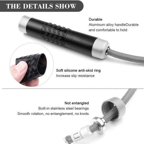 Redify Weighted Jump Rope for Workout Fitness(1LB), Tangle-Free Ball Bearing Rapid Speed Skipping Rope for MMA Boxing Weight-loss,Aluminum Handle