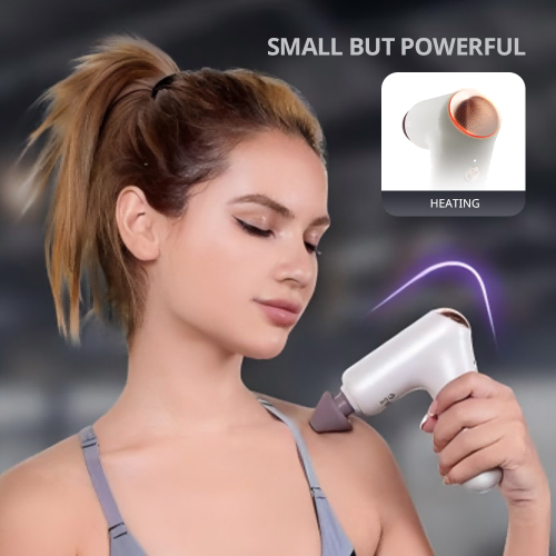 Breo Lucky 7 Deep Tissue Massage Gun with Heat Massage Gun For Back Pain Neck and Shoulders For Athletes Runners Muscle Recovery Relaxation Small but