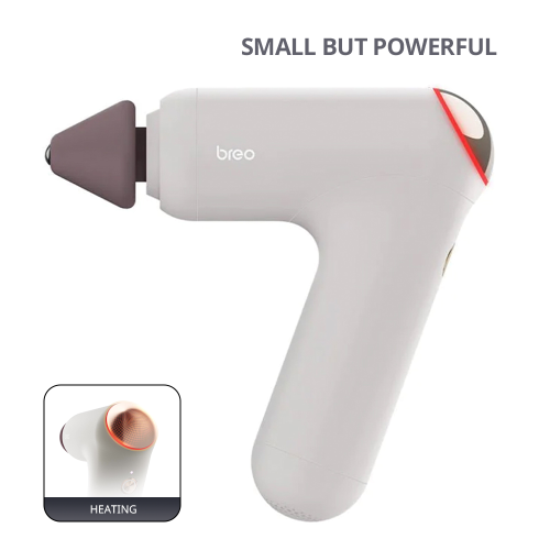 Breo Lucky 7 Deep Tissue Massage Gun with Heat Massage Gun For Back Pain Neck and Shoulders For Athletes Runners Muscle Recovery Relaxation Small but