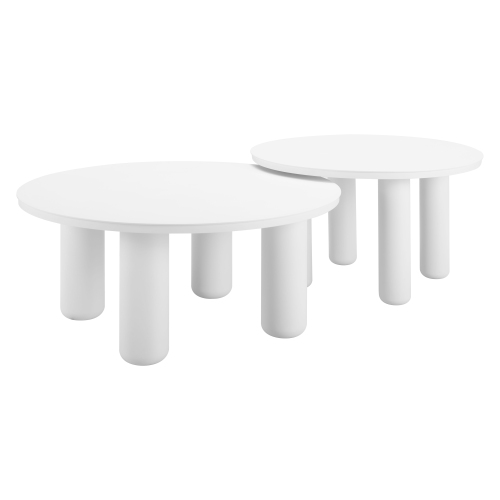 RUG BRANCH  Ola Coffee Table Set (2-Piece) In White