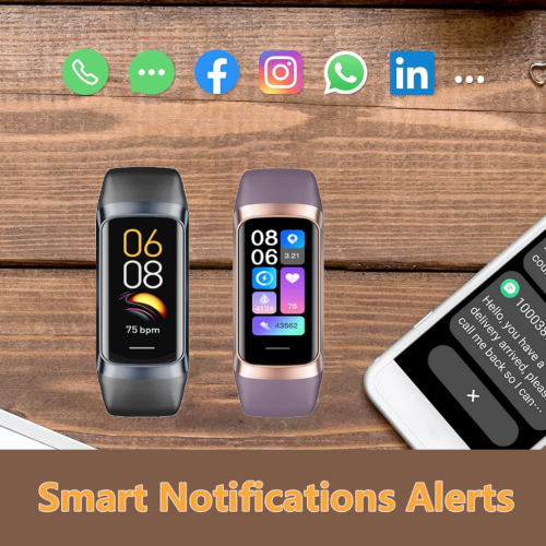 Fitness Tracker Heart Rate Monitor, Smart Watch Activity Tracker Pedometer Sports Bracelet with Calorie Counter, Sleep Monitor Wristband with IP68