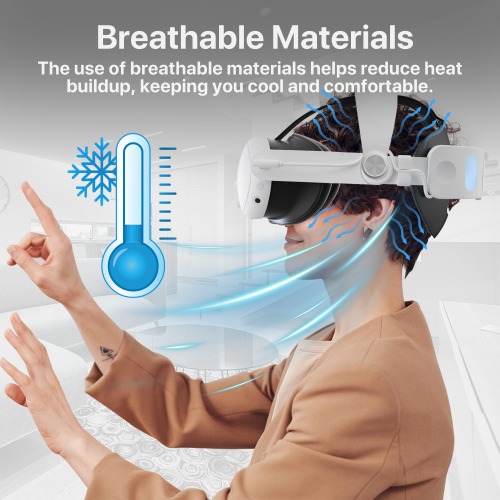 Ensemble RV pour Oculus/Meta Quest 3 – Station de recharge rapide avec lumières RVB et 2 batteries rechargeables + serre-tête à batterie