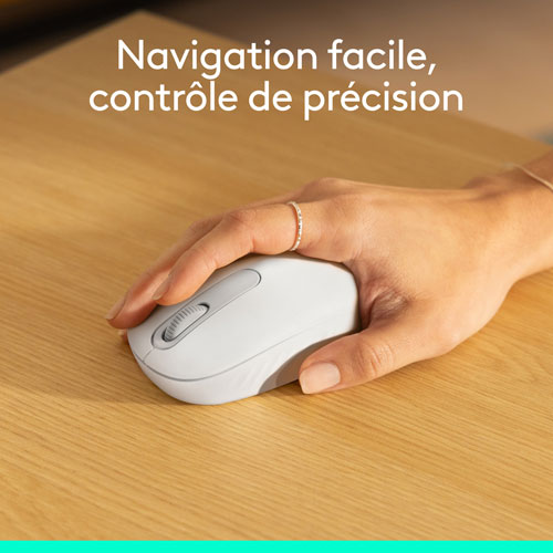 Souris optique Bluetooth de 1000 ppp M196 de Logitech - Blanc cassé