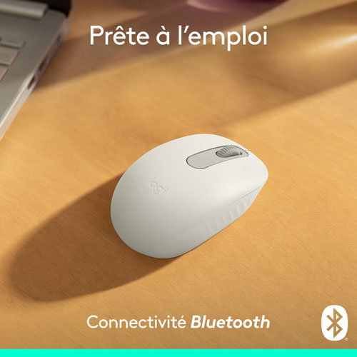 Souris optique Bluetooth de 1000 ppp M196 de Logitech - Blanc cassé