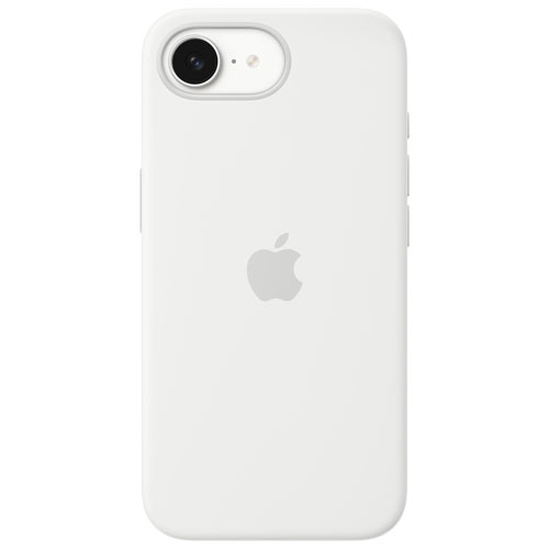 Image 1 de 2.. Étui rigide ajusté en silicone d'Apple pour iPhone 16e - Blanc