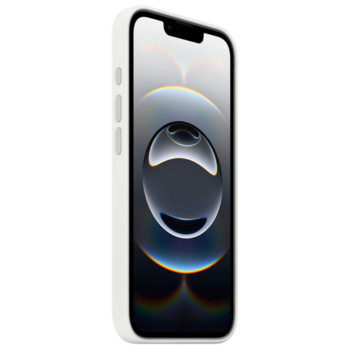 Étui rigide ajusté en silicone d'Apple pour iPhone 16e - Blanc