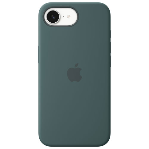 Image 1 de 2.. Étui rigide ajusté en silicone d'Apple pour iPhone 16e - Vert lacustre