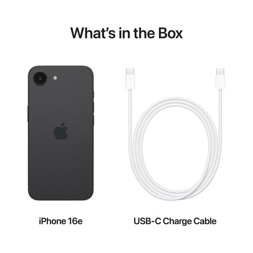 Bell Apple iPhone 16e 128GB - Black - Monthly Financing