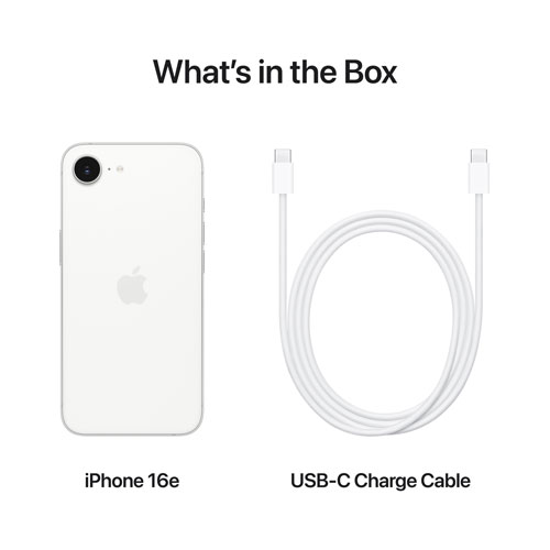 TELUS Apple iPhone 16e 256GB - White - Monthly Financing