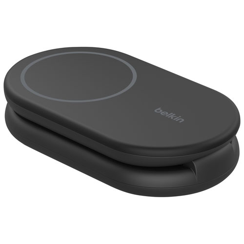 Belkin 2-in-1 15W Qi2 Wireless Foldable Charging Stand - Black