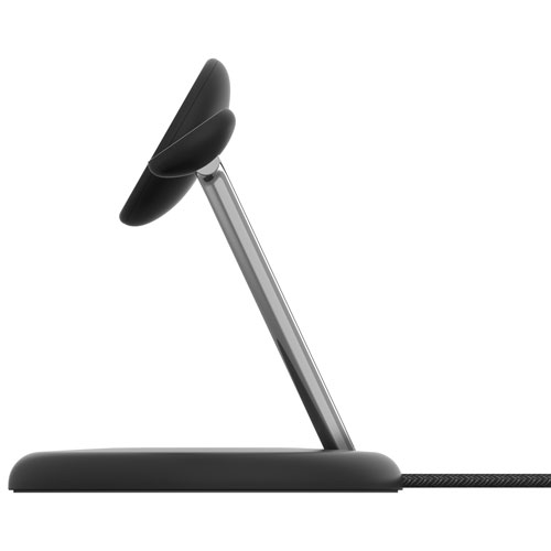 Support de chargement magnétique sans fil 3-en-1 Qi2 de 15 W BoostCharge Pro de Belkin - Noir