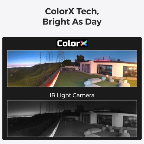 Reolink Argus 4 Pro - 4K 180° Dual-Lens Wi-Fi 6 Battery Security Camera with True Full-Color Night Vision, Black