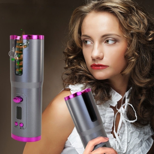 Cordless Automatic Hair Curler Auto Curling Iron Wireless Portable Curling Rotating Wand for Hair Styling