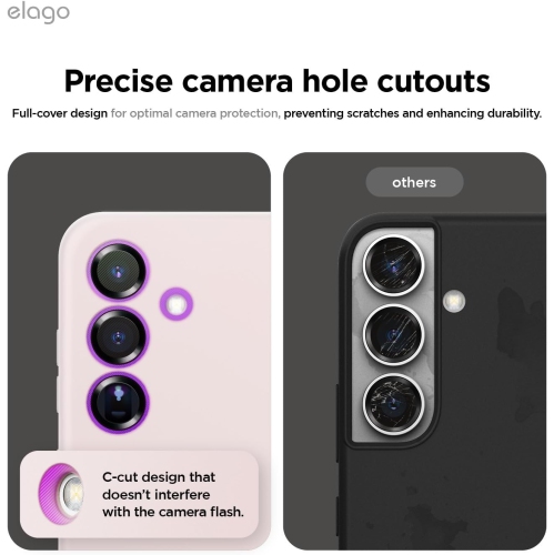 Elago Compatible avec Samsung Galaxy S25 Plus, étui en silicone liquide, antichoc, étui mince pour téléphone, doublure douce en microfibre