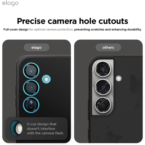 Elago Compatible avec Samsung Galaxy S25 Plus, étui en silicone liquide, antichoc, étui mince pour téléphone, doublure douce en microfibre