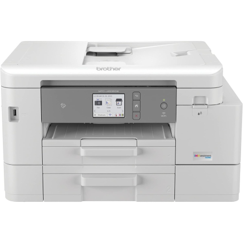 Imprimante à jet d'encre tout-en-un couleur MFC-J4535DW de Brother avec CCP, recto verso et sans fil, blanc