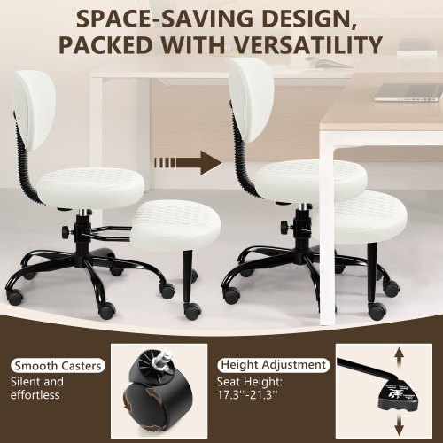 Coolhut Ergonomic Cross-Legged Office Chair, Squatting Kneeling Chair Yoga Meditation Chair with Wheels, ADHD Stool Swivel Desk Chair, Adjustable