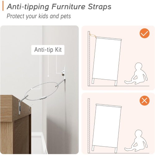 WAMPAT 9 Drawers Dresser for Bedroom,Farmhouse Dresser Chest of Drawers,Modern TV Stand Wood Dresser with Large Storage Dressers Organizer for