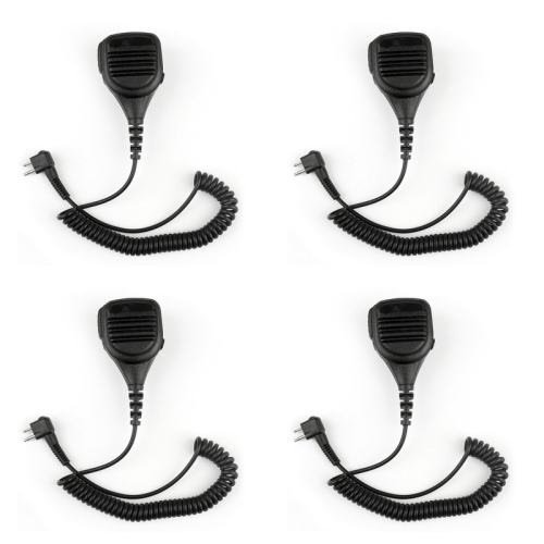 4x Shoulder Speaker Mic FOR Motorola Radio 2 PIN GP68 CP150 GP88 CP200 PMMN4029A
