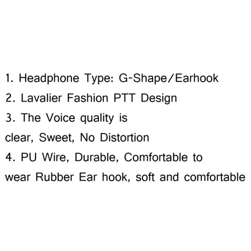 5x Ear-Hook Earpiece Headset PTT For Icom IC-F3 IC-F4 IC-U12 V8 V82 F21 F26 Radio