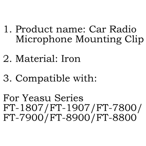 1x Mobile Car Radio Microphone Mounting Iron Clip For FT-1807/1907/7800/7900