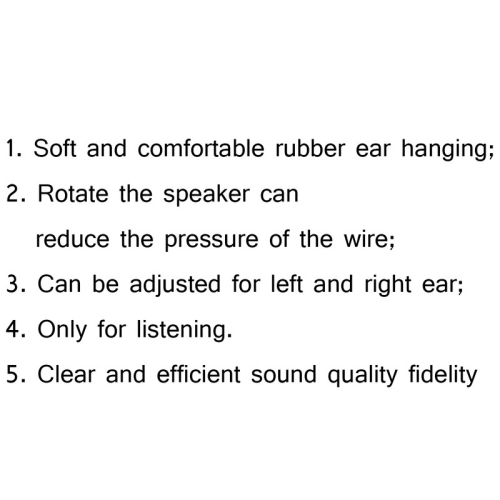 5Pcs 3.5mm Listen Only G Shape Earpiece Headset For Radio Speaker Mic