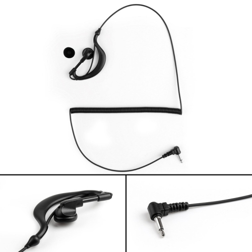 5Pcs 3.5mm Listen Only G Shape Earpiece Headset For Radio Speaker Mic