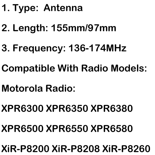 1Pc VHF Antenna 136-174MHz For XiR-P8668 XiR-P8260 Radio 97mm