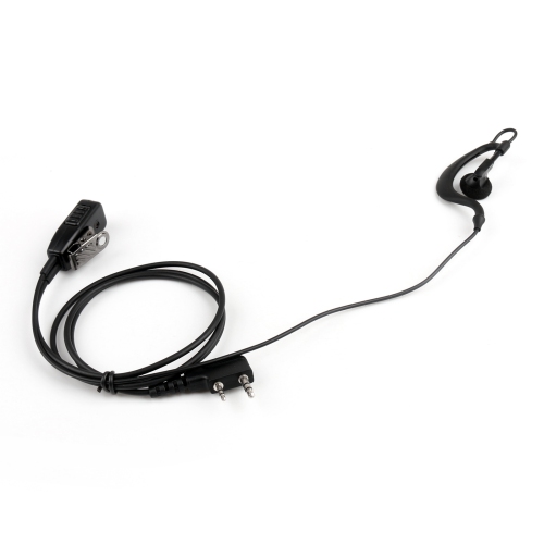 1x G-Shape Ear Hook Earpiece Headset PTT MIC 2Pin For Baofeng Kenwood Radio