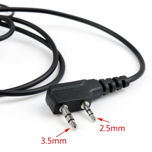1x G-Shape Ear Hook Earpiece Headset PTT MIC 2Pin For Baofeng Kenwood Radio