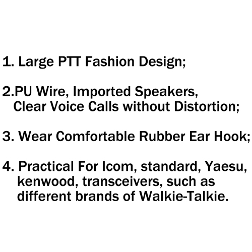 5x G-Shape Ear Hook Earpiece Headset PTT MIC 2Pin For Baofeng Kenwood Radio