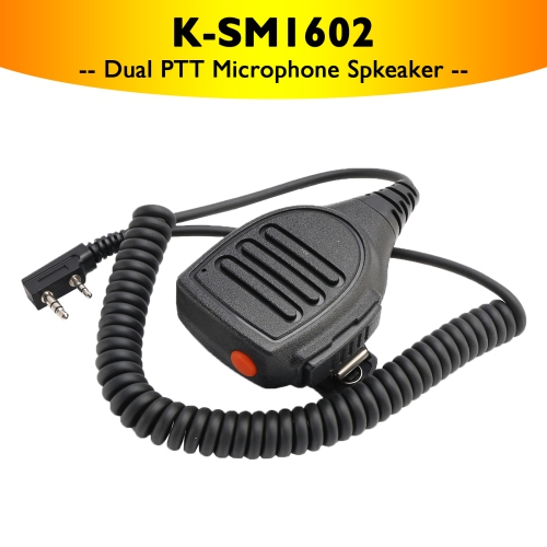 K-SM1602 Haut-parleur microphone PTT double pour TK-208 TH-D7 RPU416A KG-UVD1 TG-K4AT