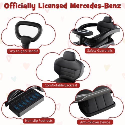 Gymax 3-in-1 Toddler Push Car w/Adjustable Canopy Under Seat Storage Realistic Sounds