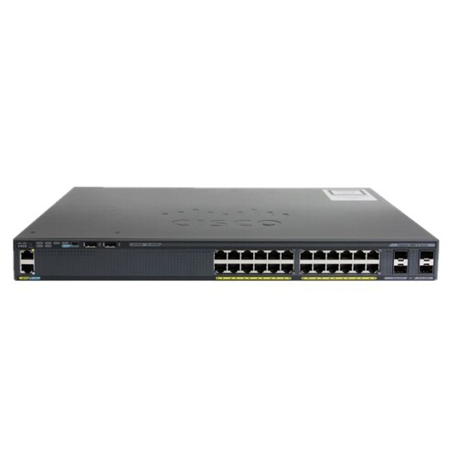 Refurbished Good Cisco WS-C2960X-24PS-L 24-Port PoE+ Gigabit Switch 370W Power Enterprise-Grade Networking