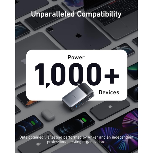 Chargeur portable GaNPrime d'Anker, chargeur hybride 2-en-1, chargeur portatif USB-C 30&nbsp;W de 10&nbsp;000&nbsp;mAh avec chargeur mural 65&nbsp;W